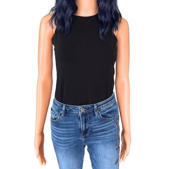 Old Navy Women’s Plain Black High Neck Bodysuit Size Medium - Picture 1 of 5